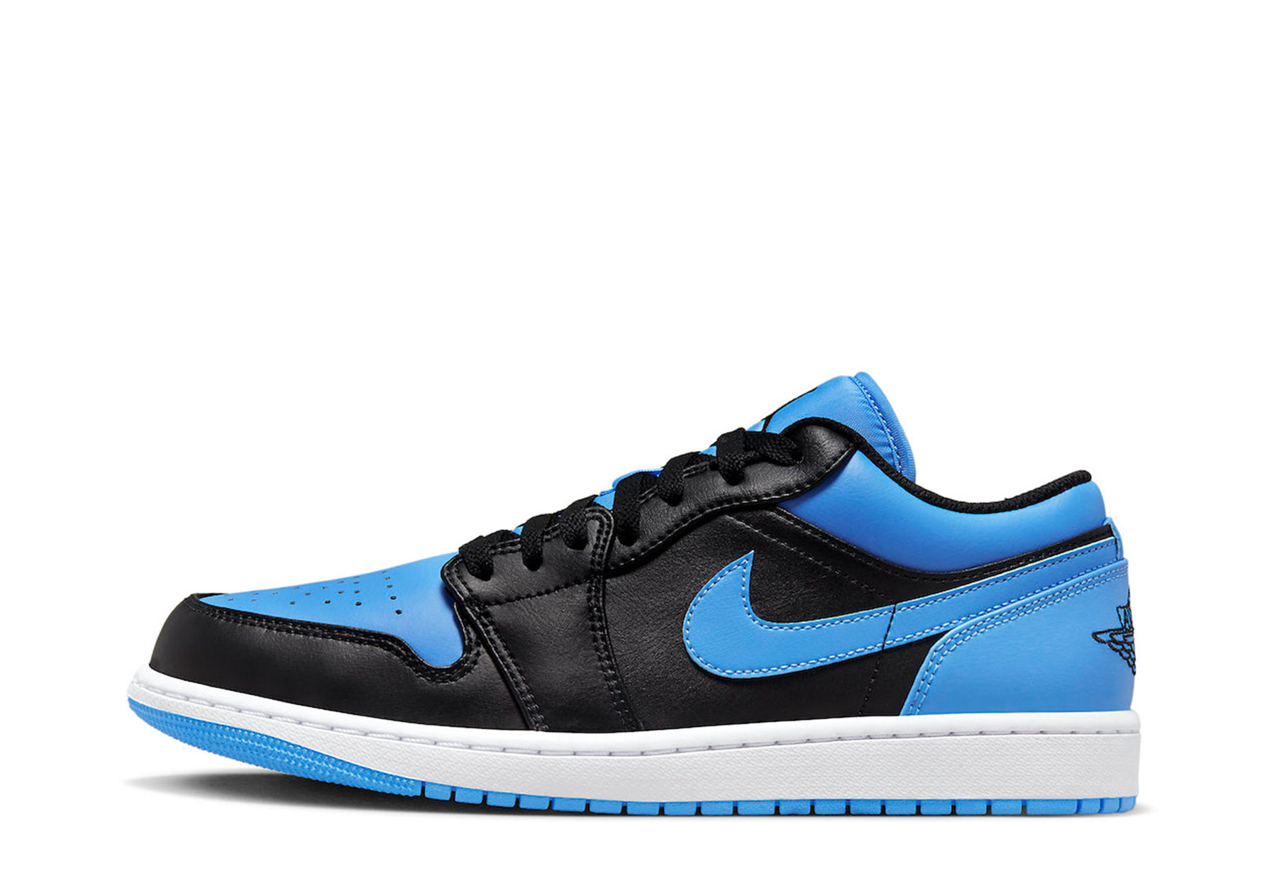 Air Jordan 1 Low 'University Blue' (2023) Black/Black-University Blue-White sneaker – authenticated on KLEKT