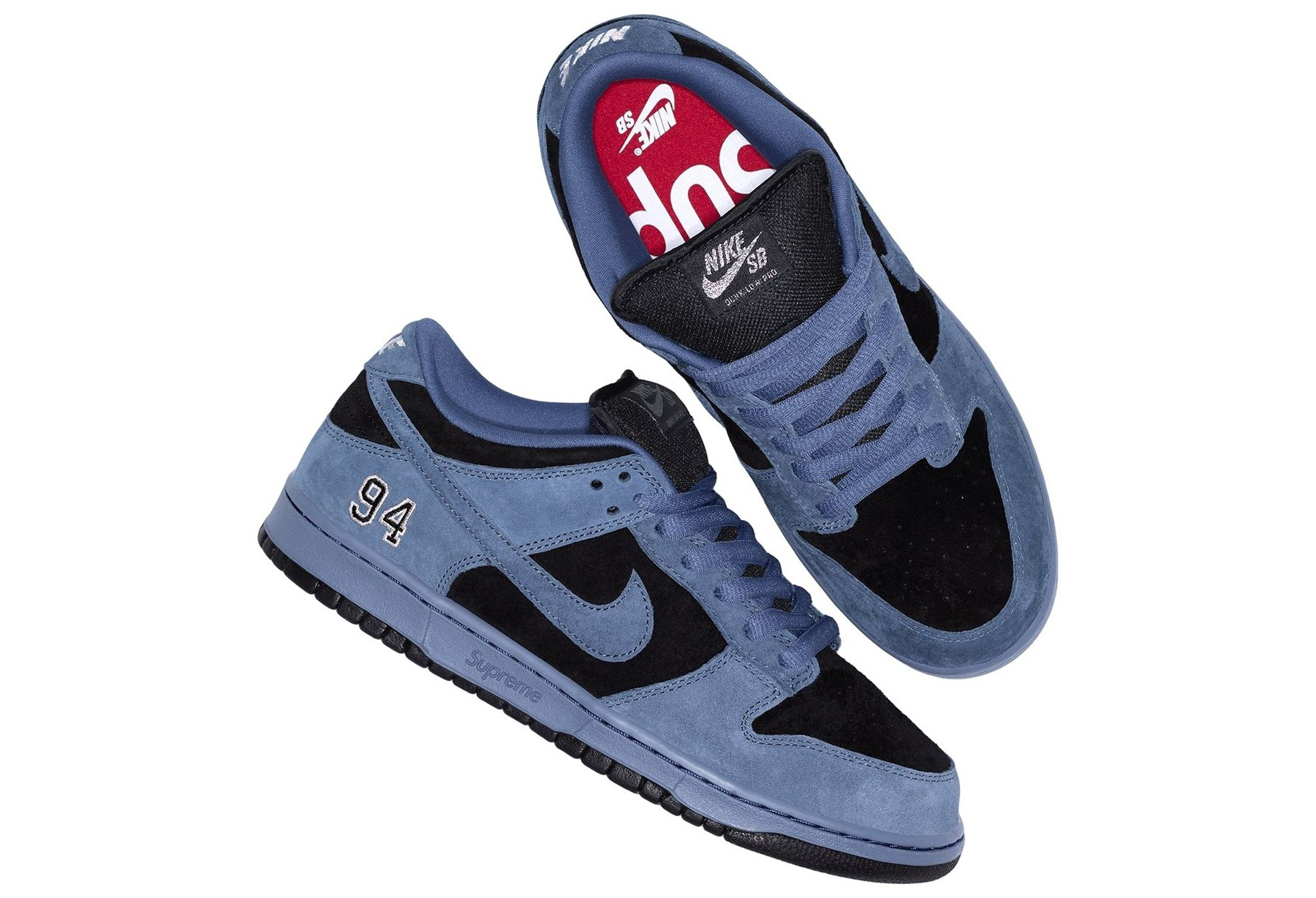 Nike SB x Supreme Dunk Low 'Ocean Fog' (2025) Ocean Fog/Ocean Fog-Black sneaker – authenticated on KLEKT