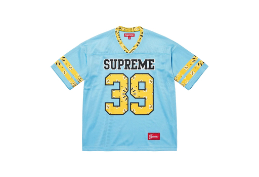 Supreme Bandana Football Jersey 'Blue' (SS25) – authenticated on KLEKT