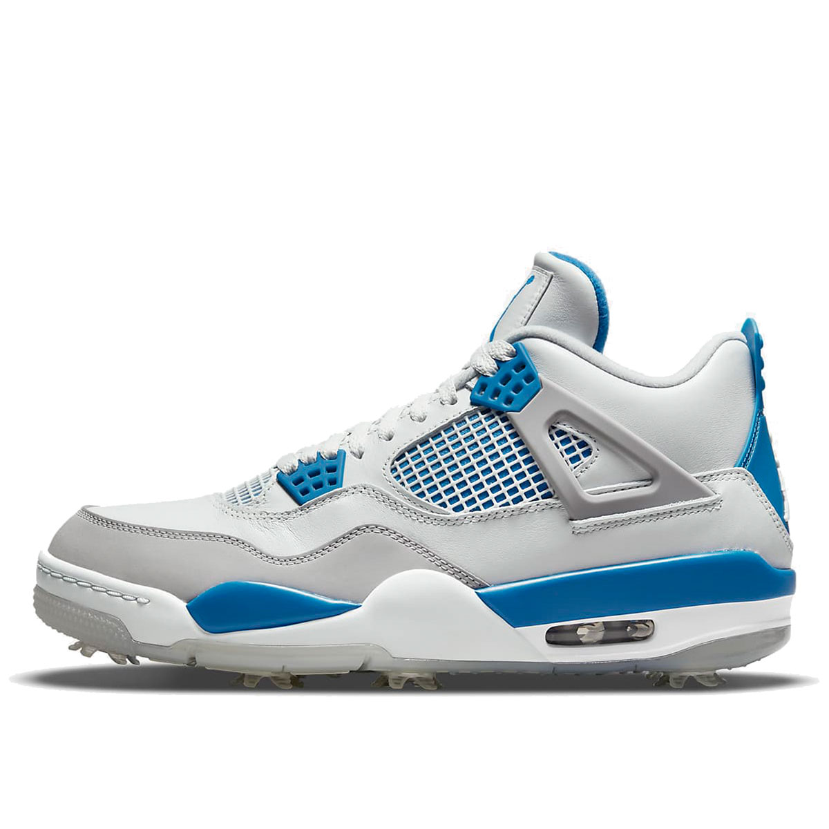 Air Jordan 4 Retro Golf Military Blue (2021) WHITE/NEUTRAL GREY-BLACK-MILITARY BLUE sneaker – authenticated on KLEKT