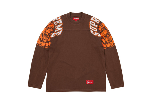 Supreme Mascot L/S Football Top 'Brown' (FW25) – authenticated on KLEKT