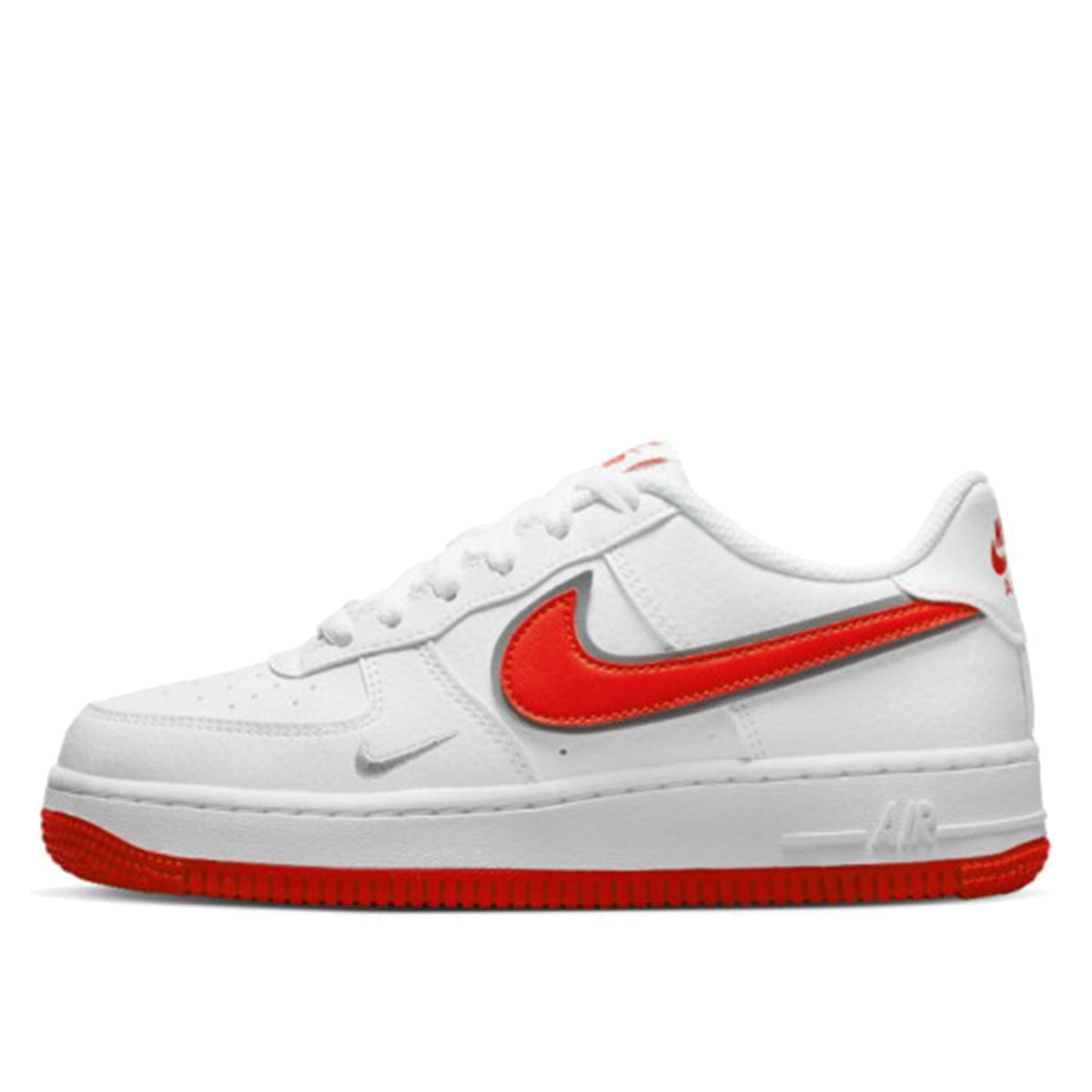 Nike Air Force 1 White Habanero Red Mini Swoosh (GS) sneaker – authenticated on KLEKT