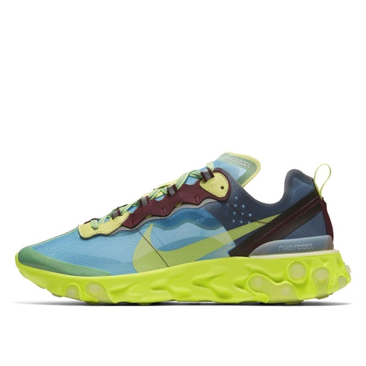 Nike x Undercover React Element 87 Electric Yellow (2018) sneaker – authenticated on KLEKT