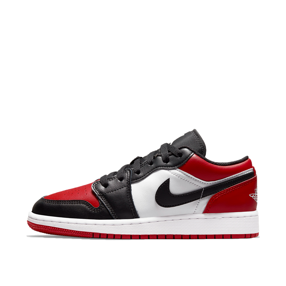 Air Jordan 1 Low Bred Toe  (GS) (2021) GYM RED/WHITE-BLACK sneaker – authenticated on KLEKT