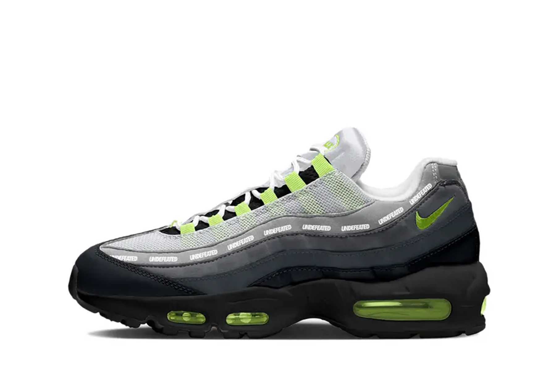 Nike x Undefeated Air Max 95 'Neon' (2025) GREY/BLACK/GREEN sneaker – authenticated on KLEKT