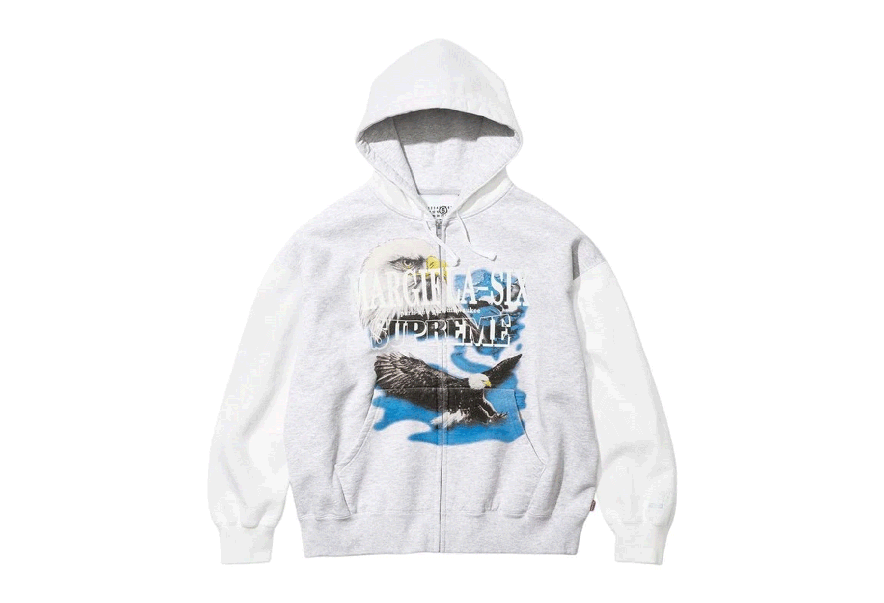 Supreme x MM6 Maison Margiela Eagle Zip Up Hooded Sweatshirt
