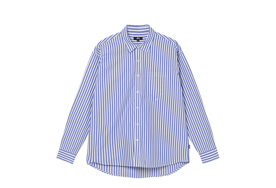 Stussy Classic Poplin Shirt (FW22) WHITE/BLUE sneaker – authenticated on KLEKT