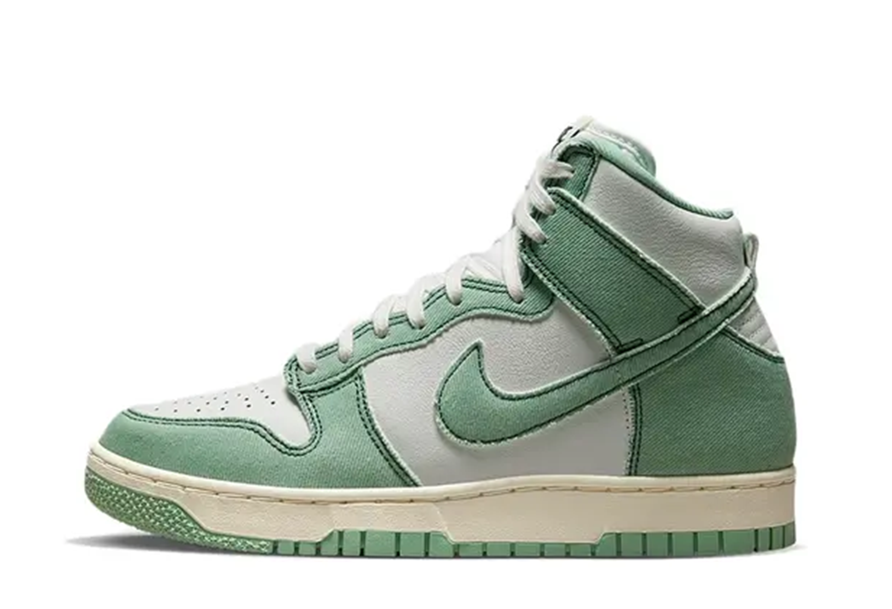 Nike Dunk High 1985 WMNS Green Denim (2022)  ENAMEL GREEN/ENAMEL GREEN/SUMMIT WHITE sneaker – authenticated on KLEKT