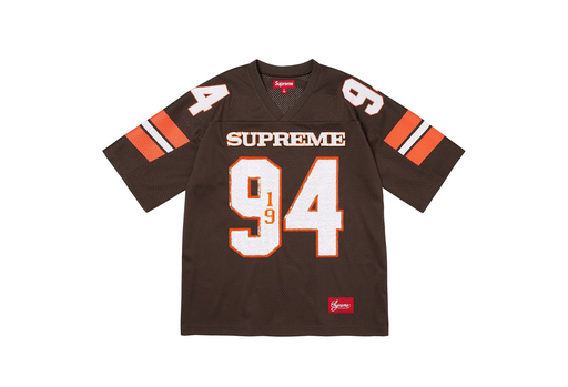Supreme Sequin Football Jersey 'Brown' (FW25) – authenticated on KLEKT