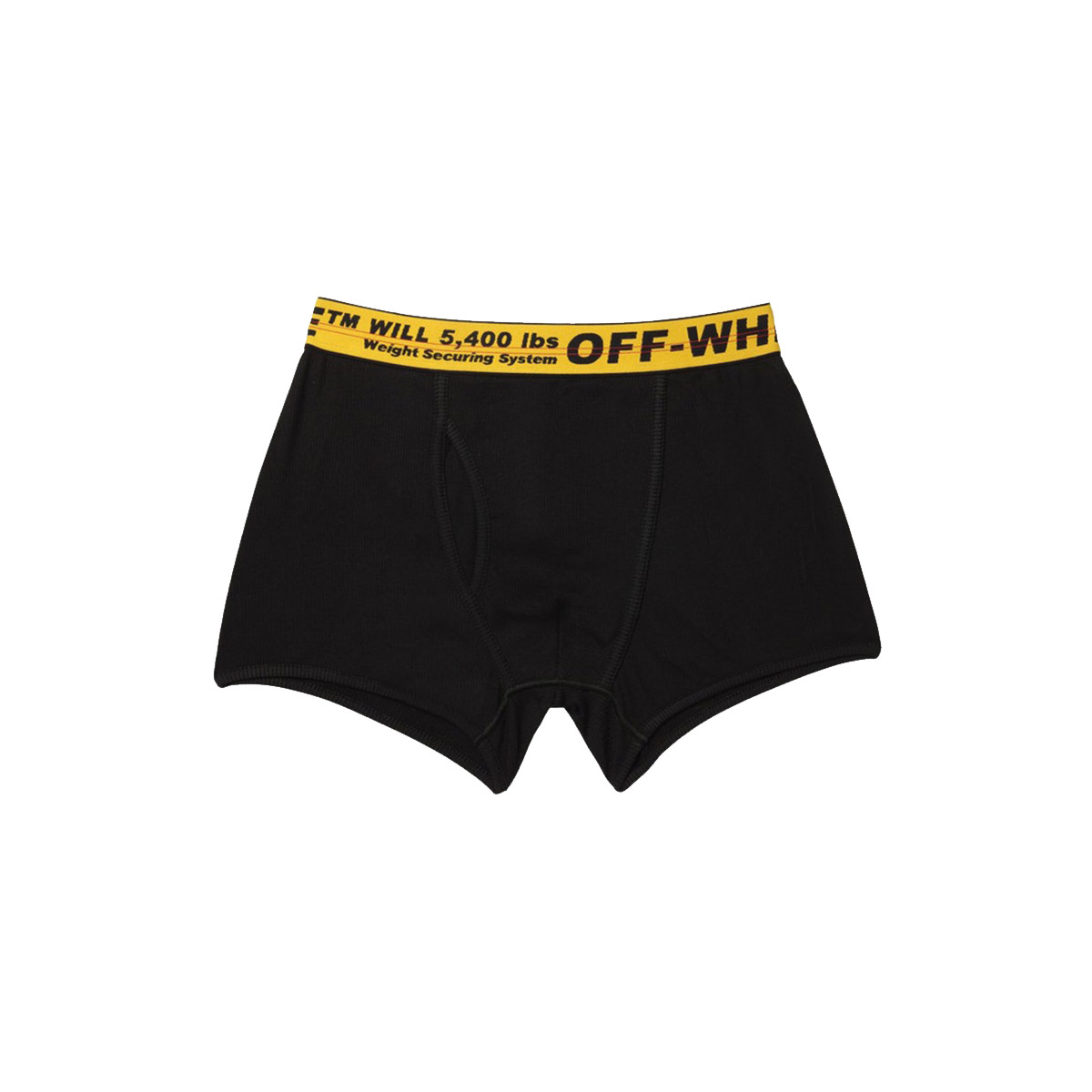 Off White Single Pack Stretch Cotton Boxer Briefs Black Yellow Black / Yellow sneaker – authenticated on KLEKT