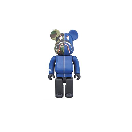 Bape Blue Camo Shark 1000% Bearbrick (2017)