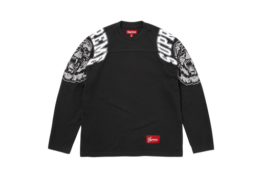 Supreme Mascot L/S Football Top 'Black' (FW25) – authenticated on KLEKT
