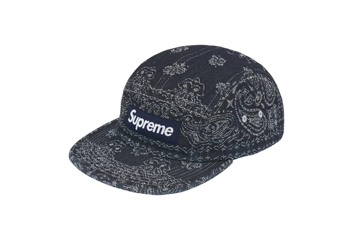 Supreme Bandana Jacquard Denim Camp Cap 'Blue' (SS25) – authenticated on KLEKT