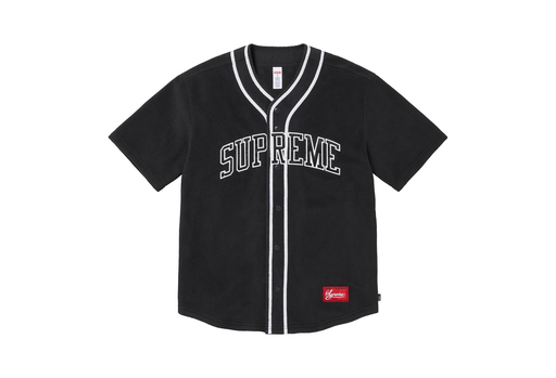 Supreme Polartec Baseball Jersey 'Navy' (FW24) | Supreme | KLEKT