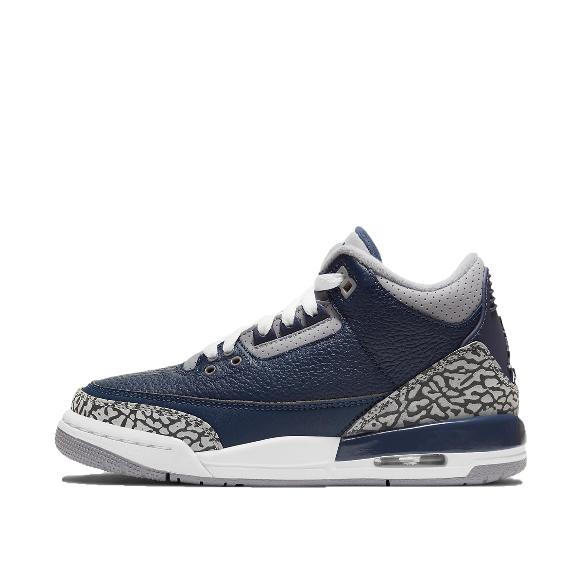 Air Jordan 3 Retro Georgetown (GS) (2021) MIDNIGHT NAVY/CEMENT GREY WHITE sneaker – authenticated on KLEKT