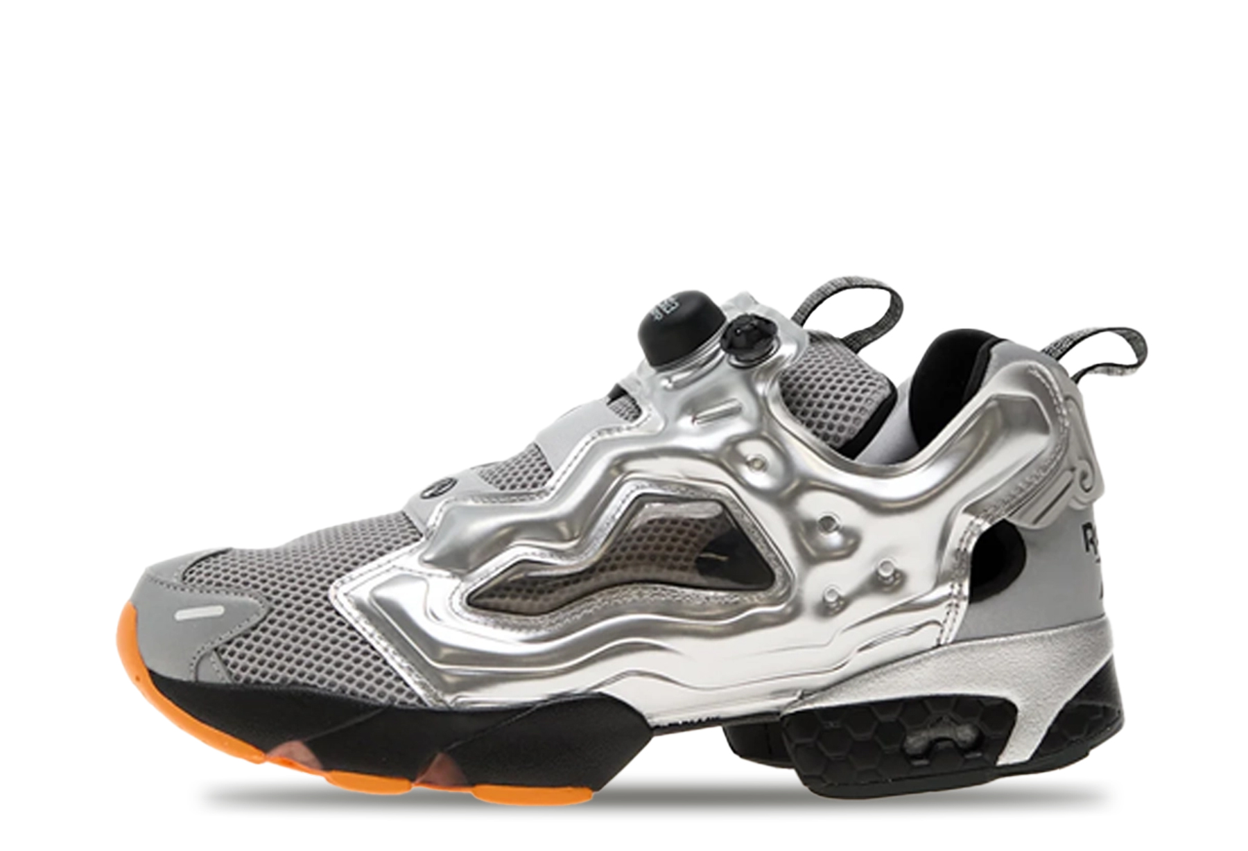 Reebok x ARIES Instapump Fury 94 'Silver' (2024) Silver/Black/Orange sneaker – authenticated on KLEKT