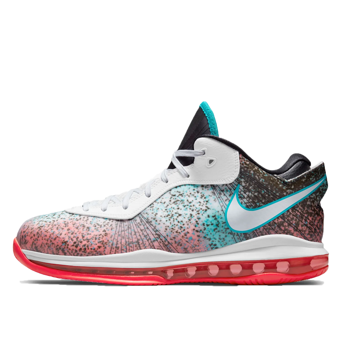 Nike LeBron 8 V2 Low Miami Nights (2021) WHITE/SOLAR RED/GLASS BLUE/WHITE sneaker – authenticated on KLEKT