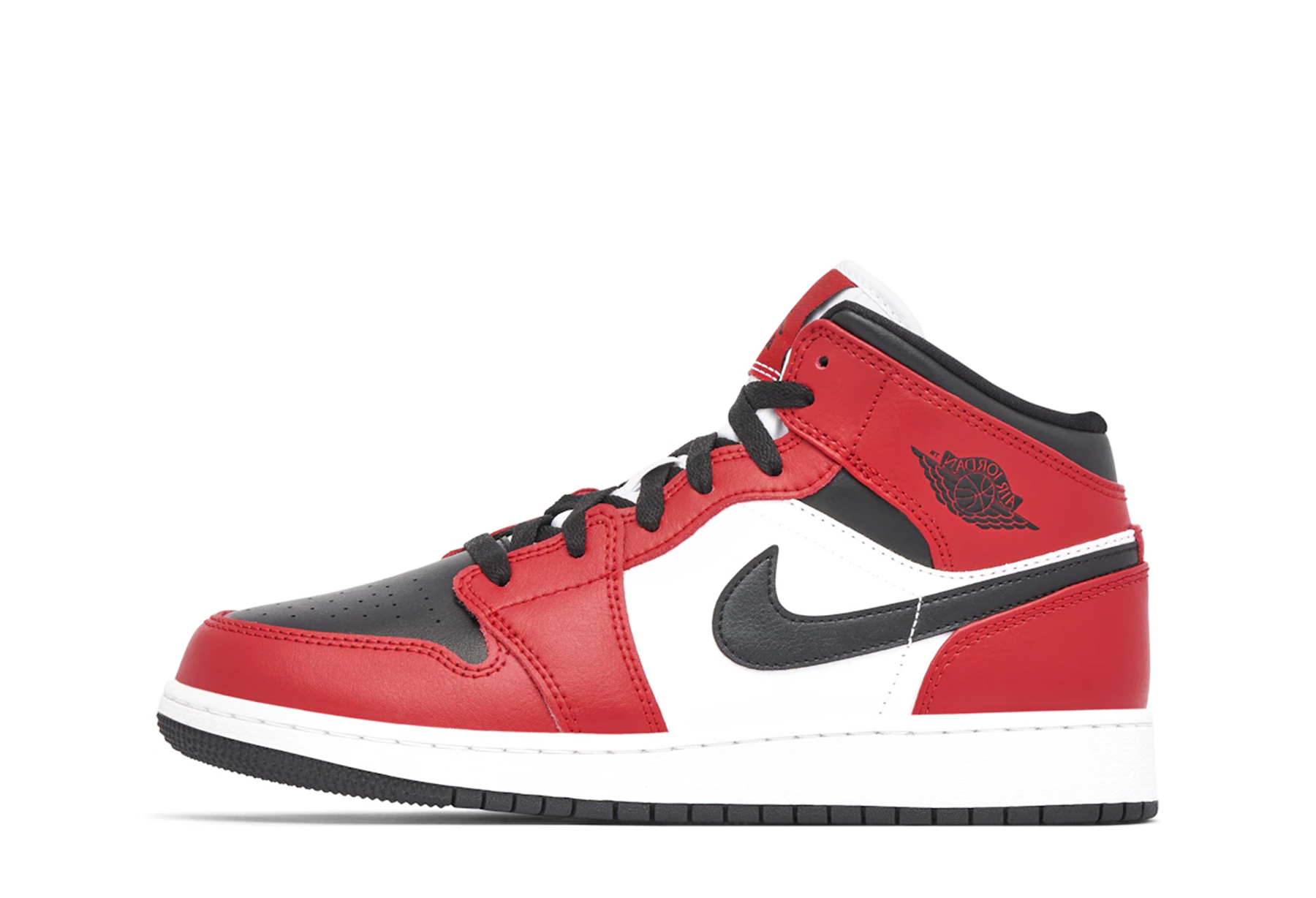 Air Jordan 1 Mid GS 'Chicago Black Toe' (2020) BLACK/GYM RED/WHITE sneaker – authenticated on KLEKT