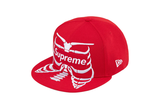 Supreme x Bones Box Logo New Era 'Red' (SS25) – authenticated on KLEKT