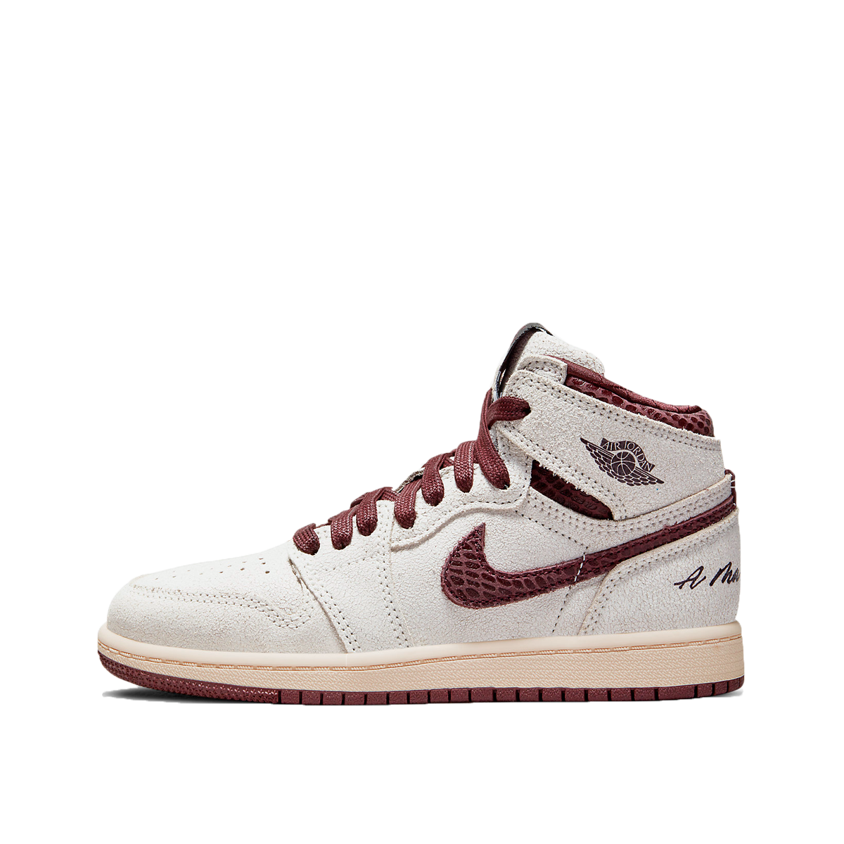 Air Jordan x Ma Maniere 1 High OG (PS) (2021) SAIL/BURGUNDY CRUSH sneaker – authenticated on KLEKT