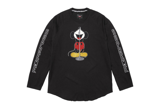 Supreme x Number (N)ine x Mickey Mouse Raglan L/S Top 'Black' (FW25) – authenticated on KLEKT