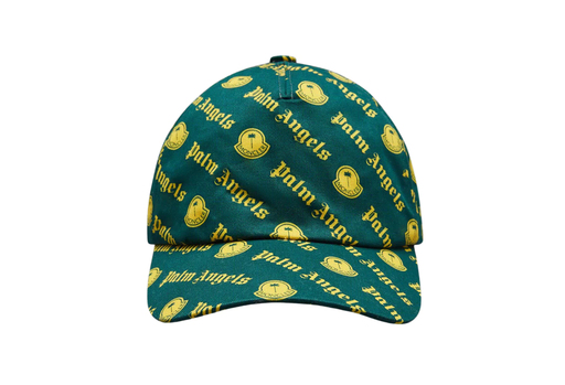 Palm Angles x Moncler Logo Print Baseball Cap Yellow/Green (FW22)
