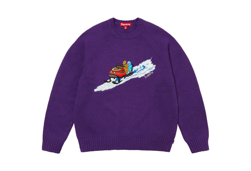 Supreme Snowmobile Sweater 'Purple' (FW24) – authenticated on KLEKT