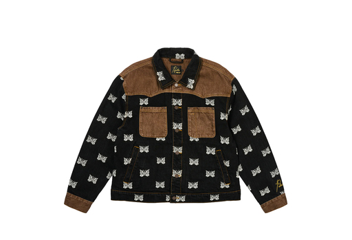 Palace x Needles Western Denim Jacket 'Black' (FW24)