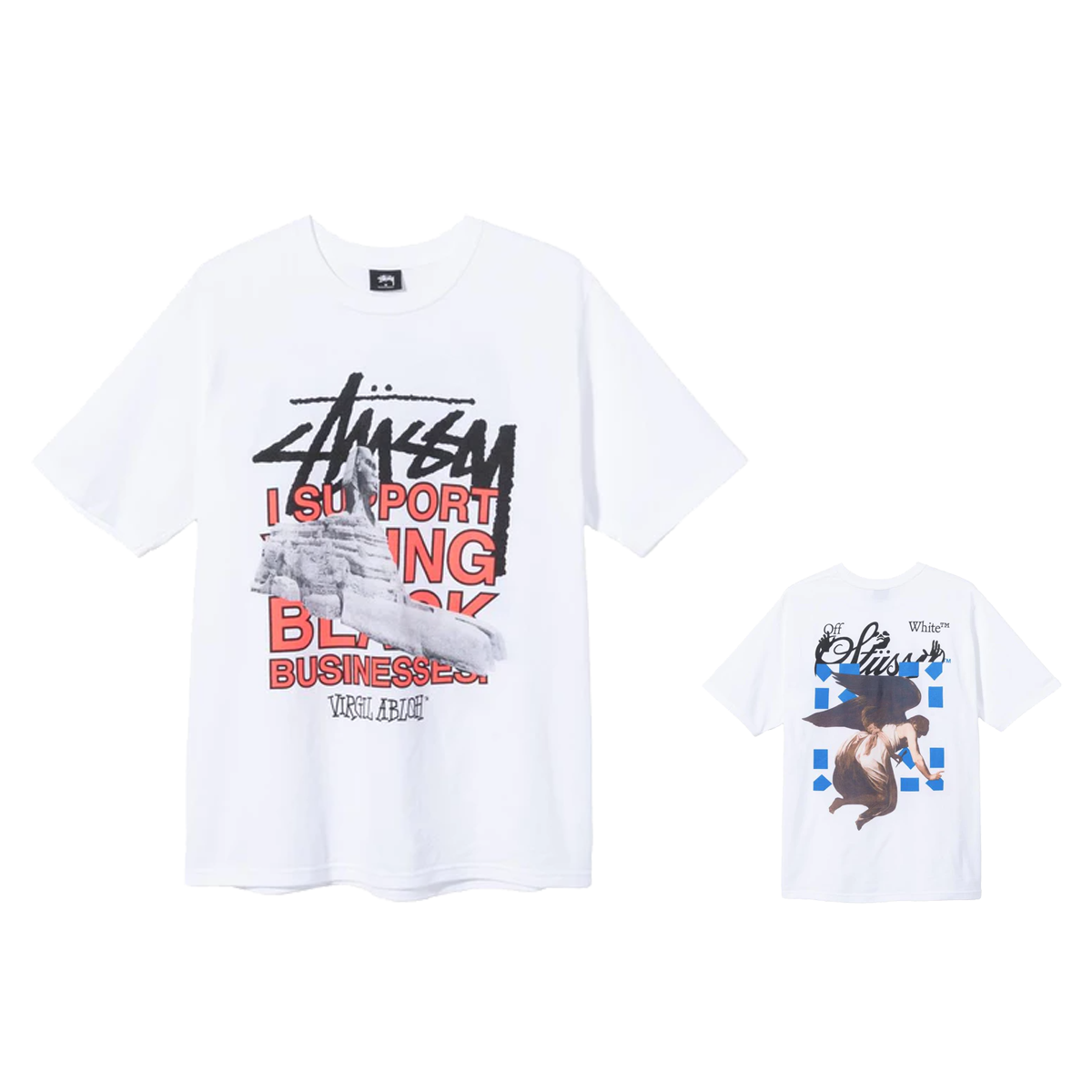 Stussy x Virgil Abloh World Tour Collection T-Shirt White (FW20) sneaker – authenticated on KLEKT