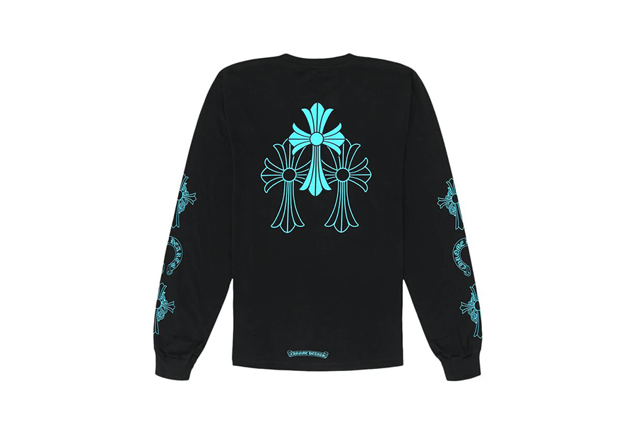 Chrome Hearts Triple Cross Logo L/S T-Shirt Black/Blue BLACK/BLUE sneaker – authenticated on KLEKT
