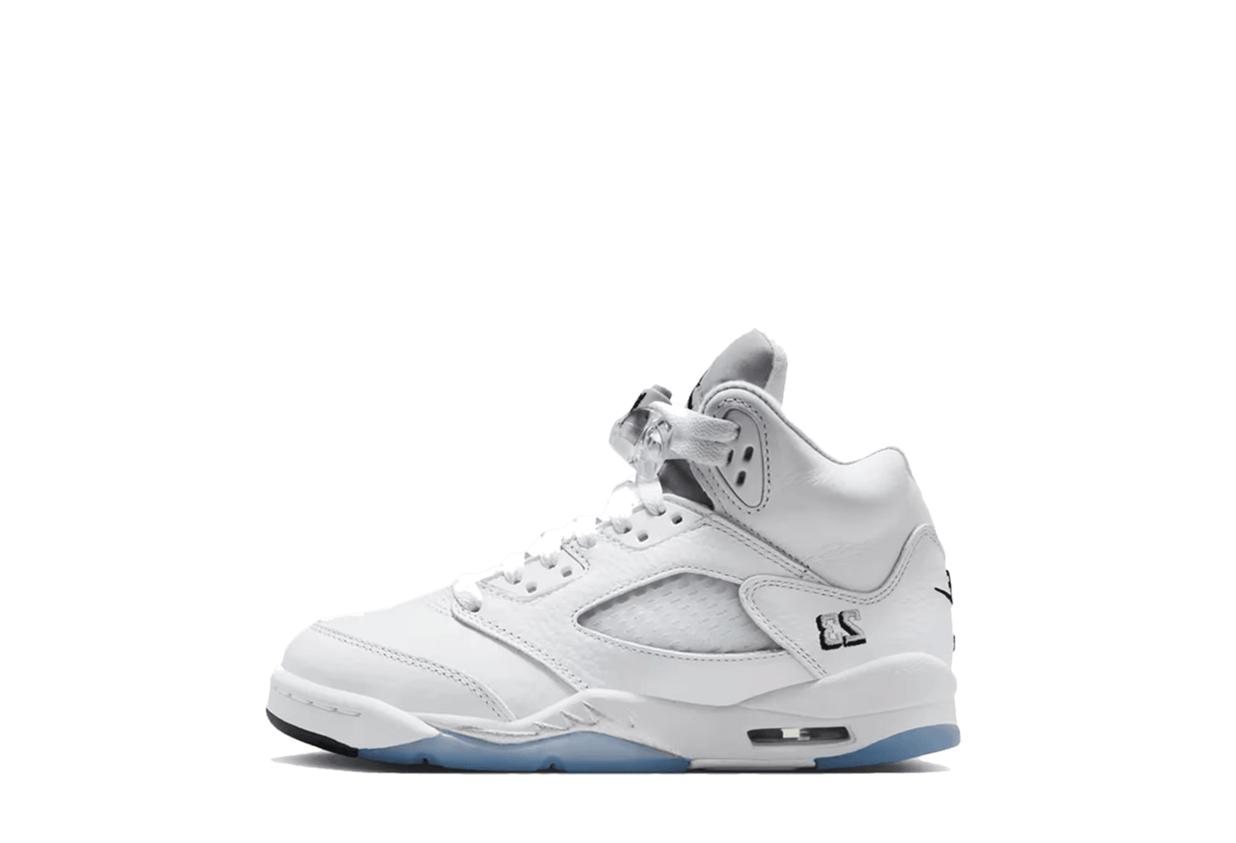 Air Jordan 5 GS 'White Metallic' (2026) White/Metallic Silver/Black sneaker – authenticated on KLEKT