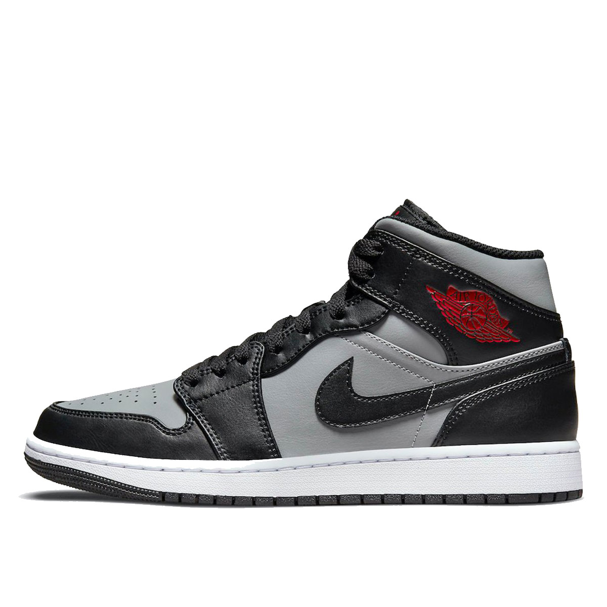 Air Jordan 1 Mid 'Shadow Red Grey' (2021) BLACK/GREY/TEAM RED sneaker – authenticated on KLEKT