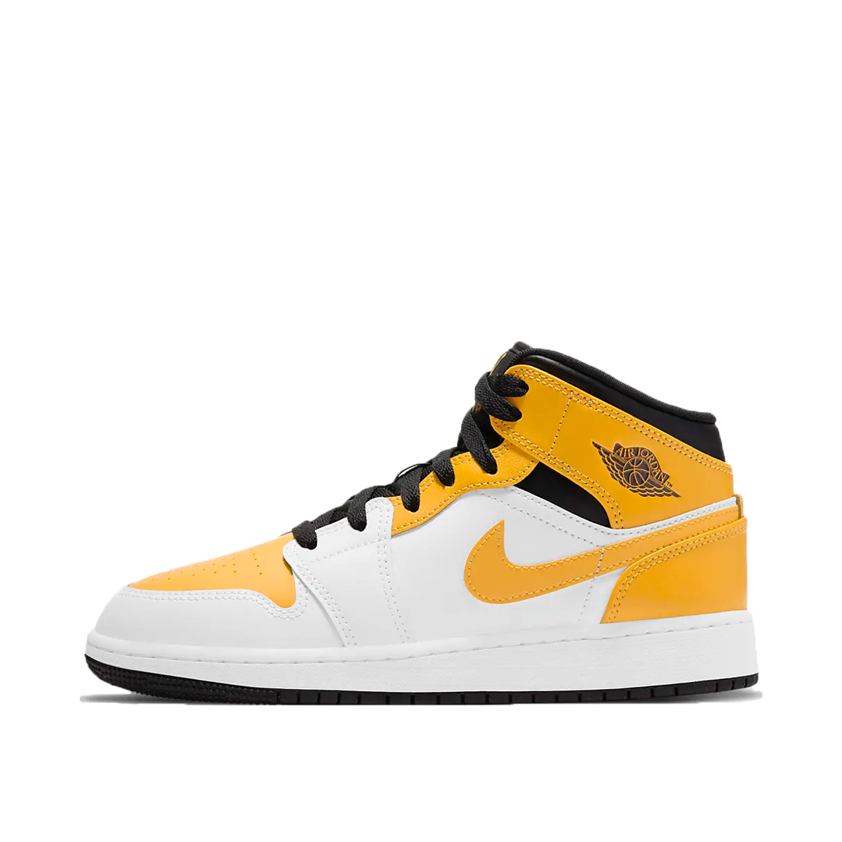 Air Jordan 1 Mid University Gold (GS) (2021) WHITE/UNIVERSITY GOLD BLACK sneaker – authenticated on KLEKT