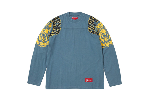 Supreme Mascot L/S Football Top 'Slate' (FW25) – authenticated on KLEKT