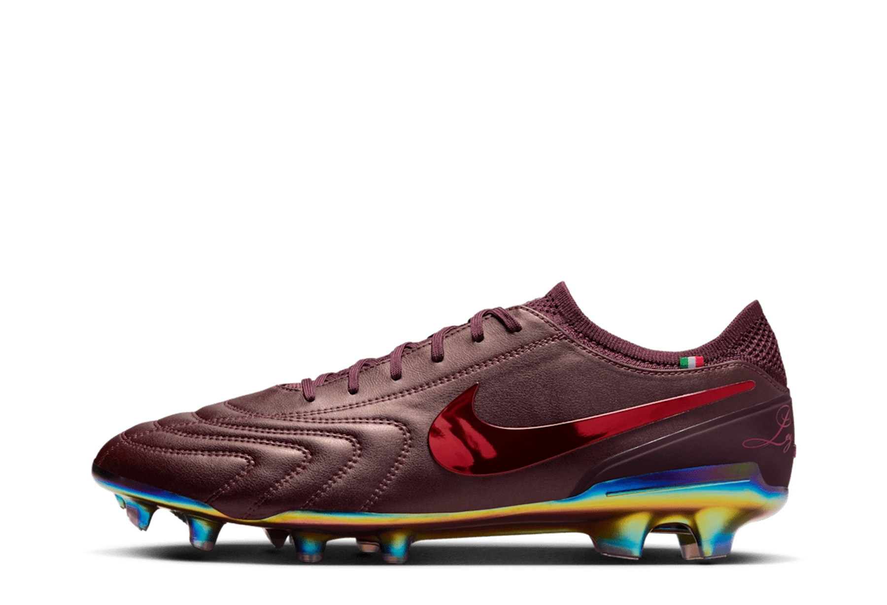 Nike Tiempo Legend 10 Elite LUXE 'Port Wine' - Firm-Ground (2025) Port Wine/Bright Crimson sneaker – authenticated on KLEKT
