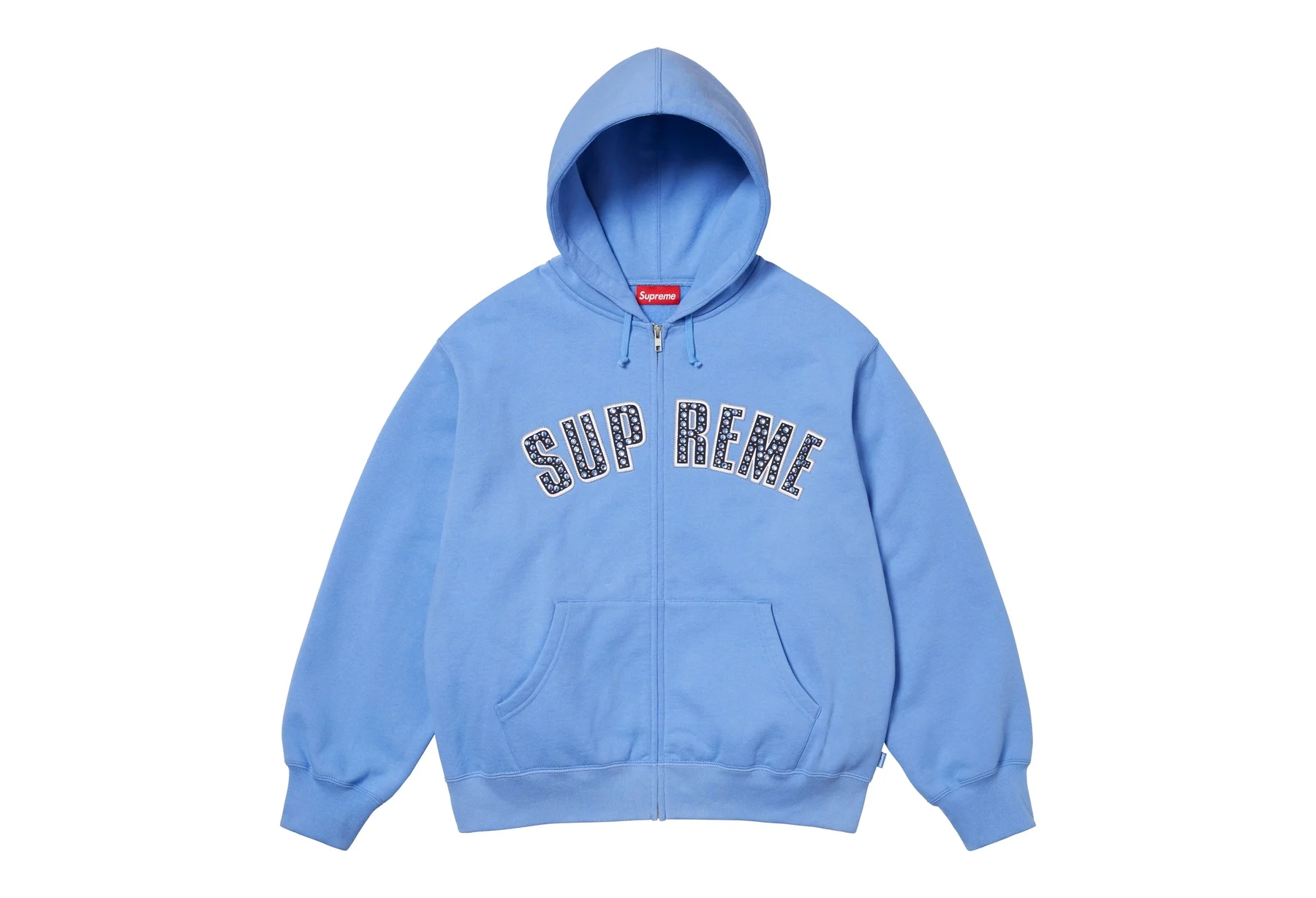 Supreme x B.B. Simon Zip Up Hooded Sweatshirt 'Light Blue' (SS25