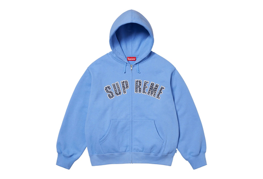 Supreme x B.B. Simon Zip Up Hooded Sweatshirt 'Light Blue' (SS25