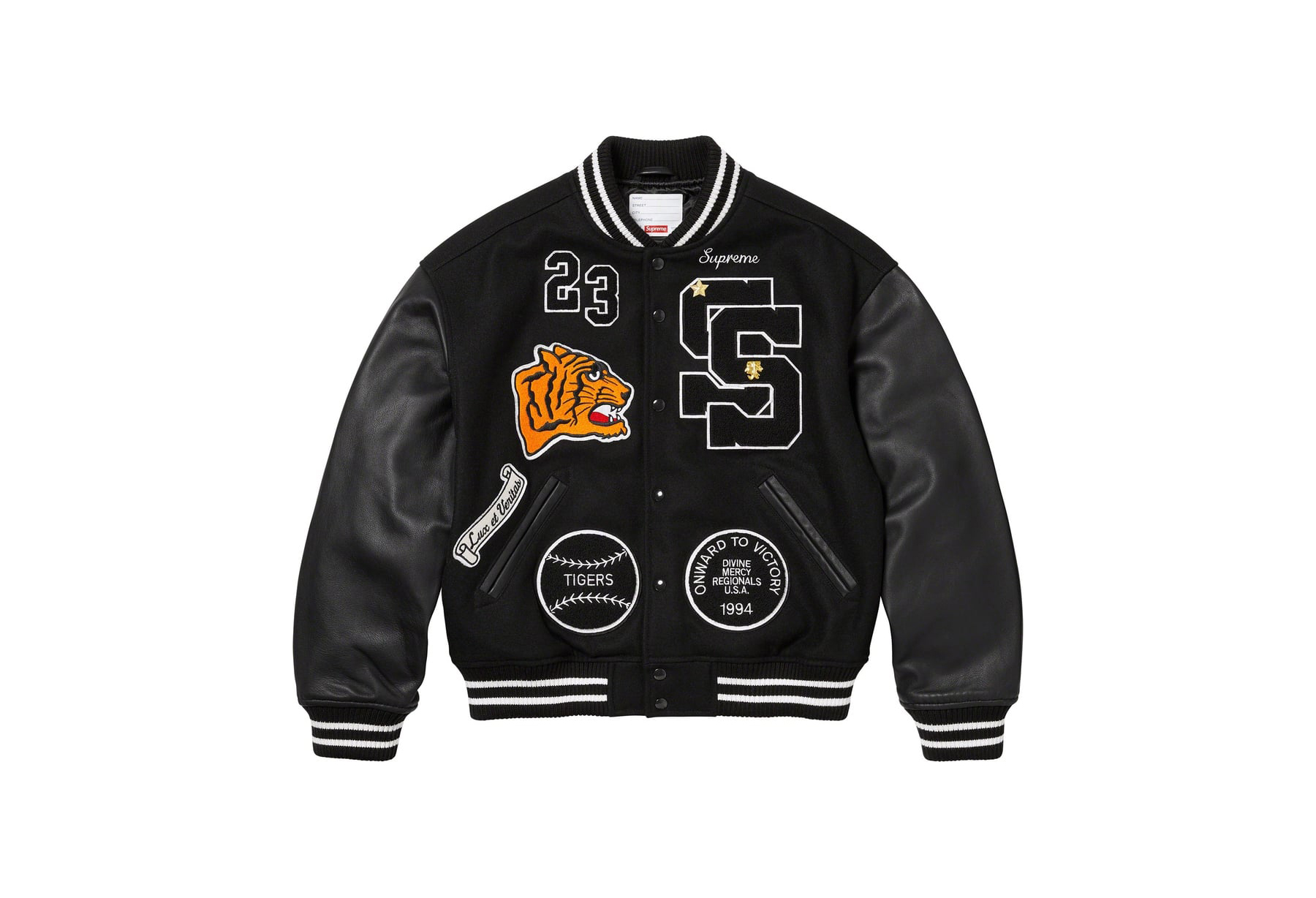 Supreme Tiger Varsity Jacket Black (FW23) BLACK sneaker – authenticated on KLEKT