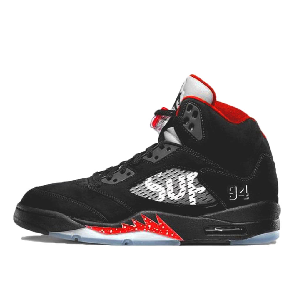 Air Jordan x Supreme 5 Retro Black (2015) sneaker – authenticated on KLEKT