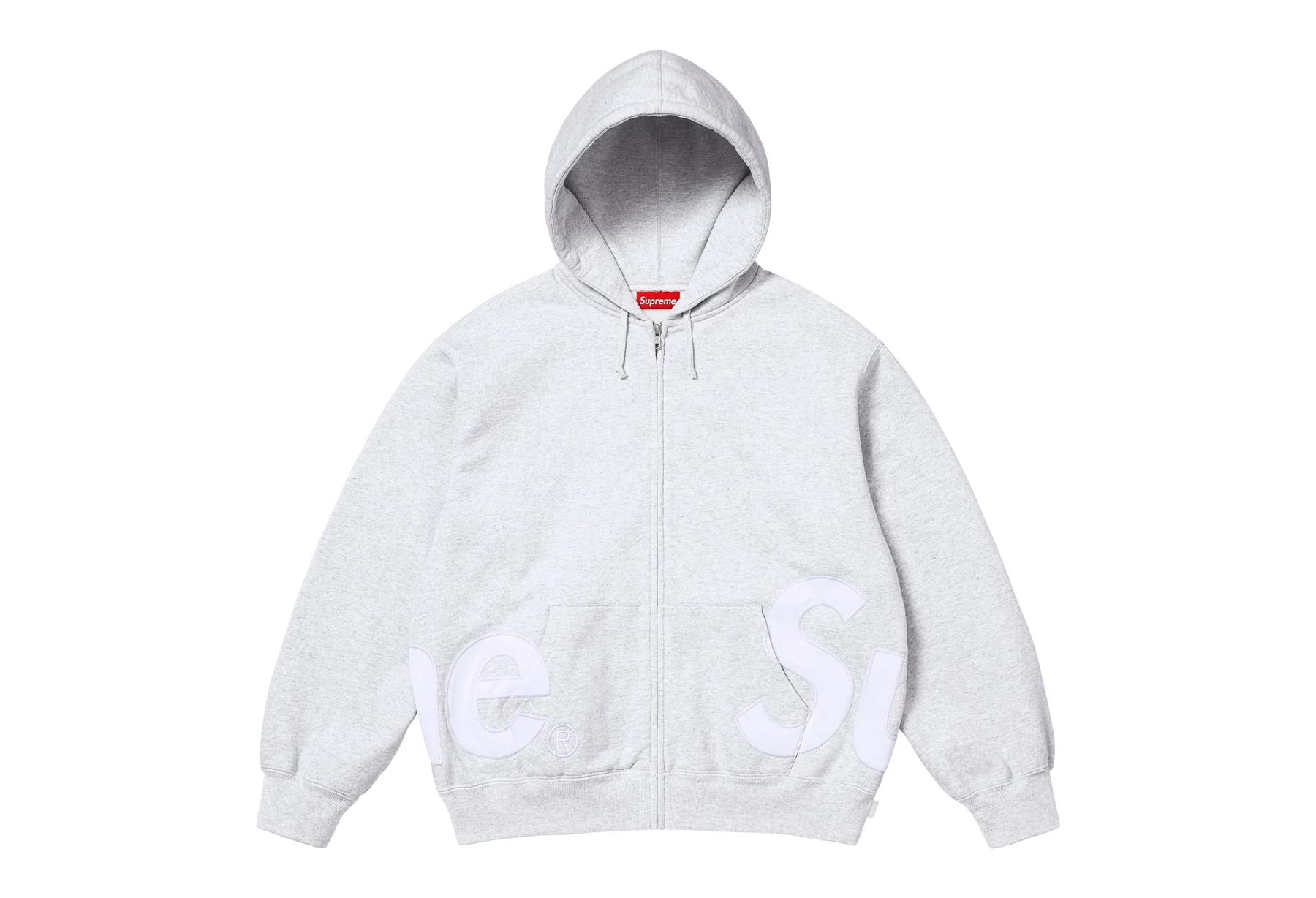 Supreme Big Logo Zip Up Hooded Sweatshirt 'Black' (SS25) | Supreme