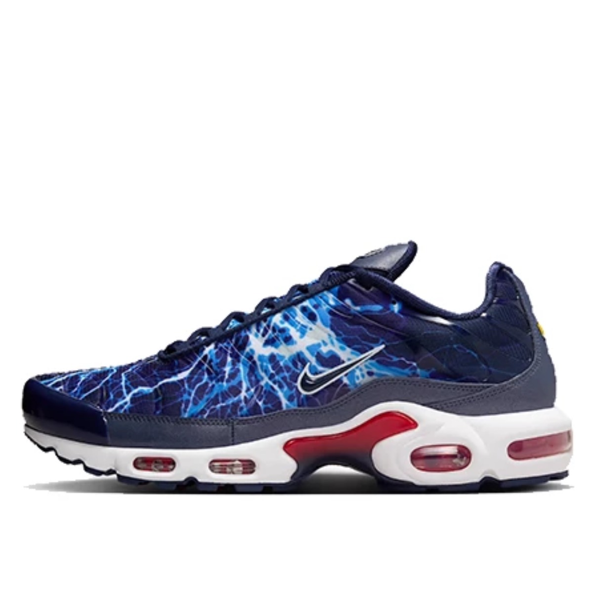 Nike Air Max Plus 'Eclair Lightening' (2025) Midnight Navy/Salsa Red/White/Metallic Silver sneaker – authenticated on KLEKT