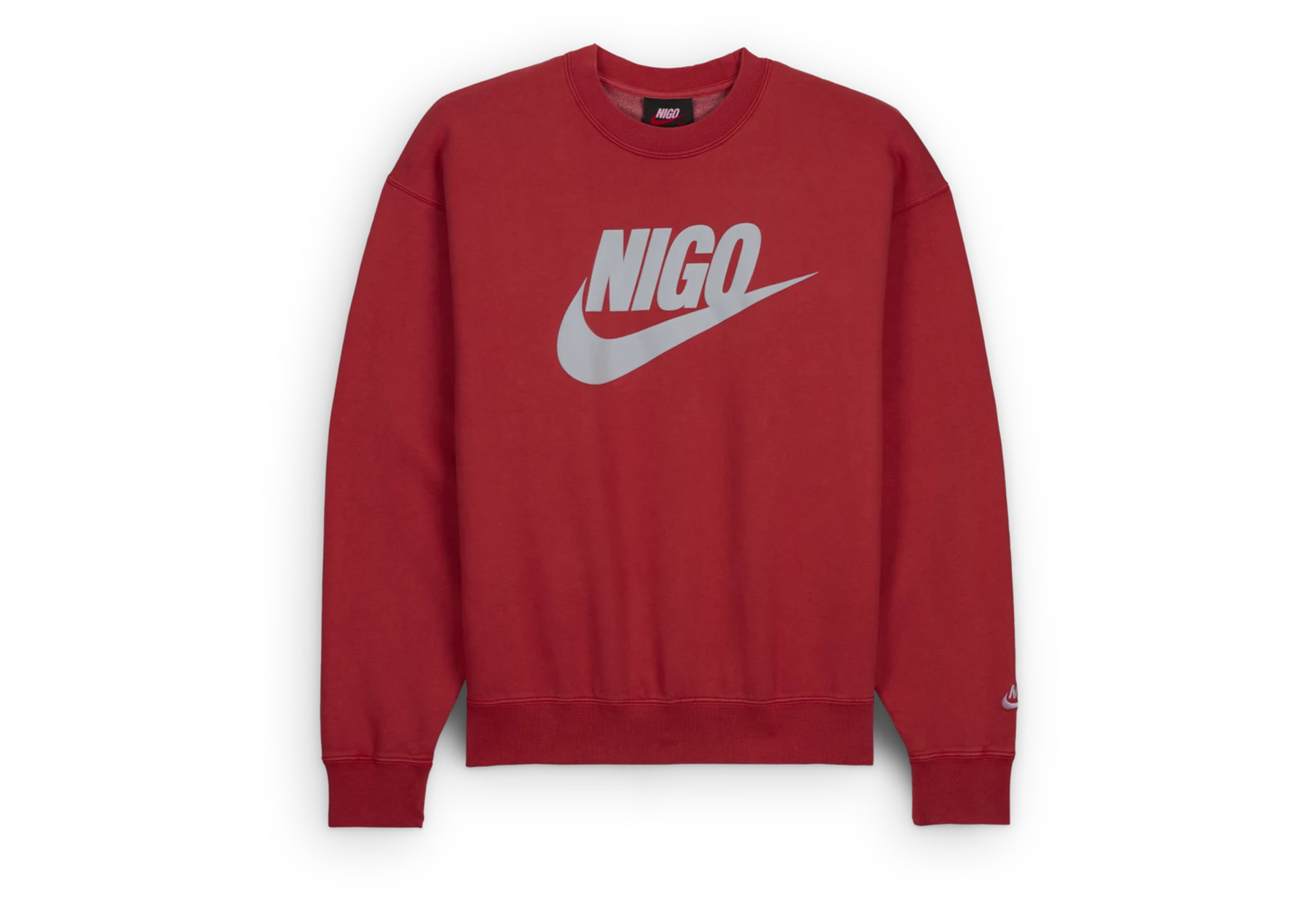 Nike Nigo x Nike Fleece Crew-Neck Sweatshirt 'Red' (FW24) TBC sneaker – authenticated on KLEKT