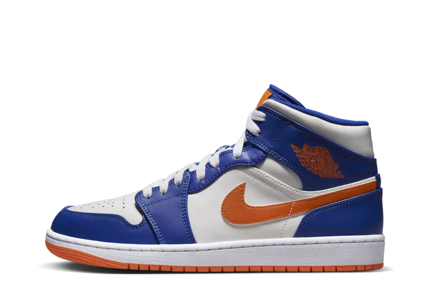 Air Jordan 1 Mid ‘Knicks’ (2023) BLUE/ORANGE sneaker – authenticated on KLEKT