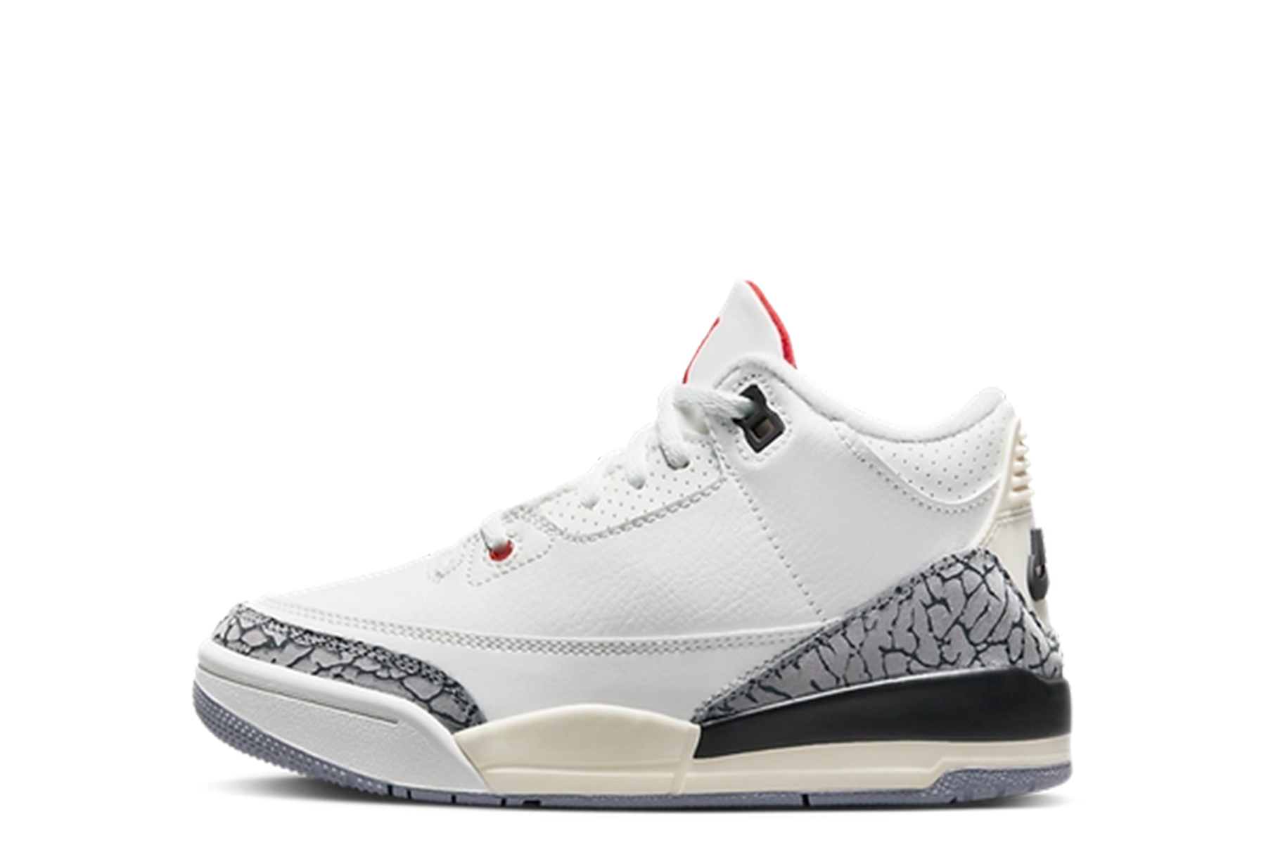 Air Jordan 3 Retro PS 'White Cement Reimagined' (2023) Summit White/Fire Red/Cement Grey sneaker – authenticated on KLEKT