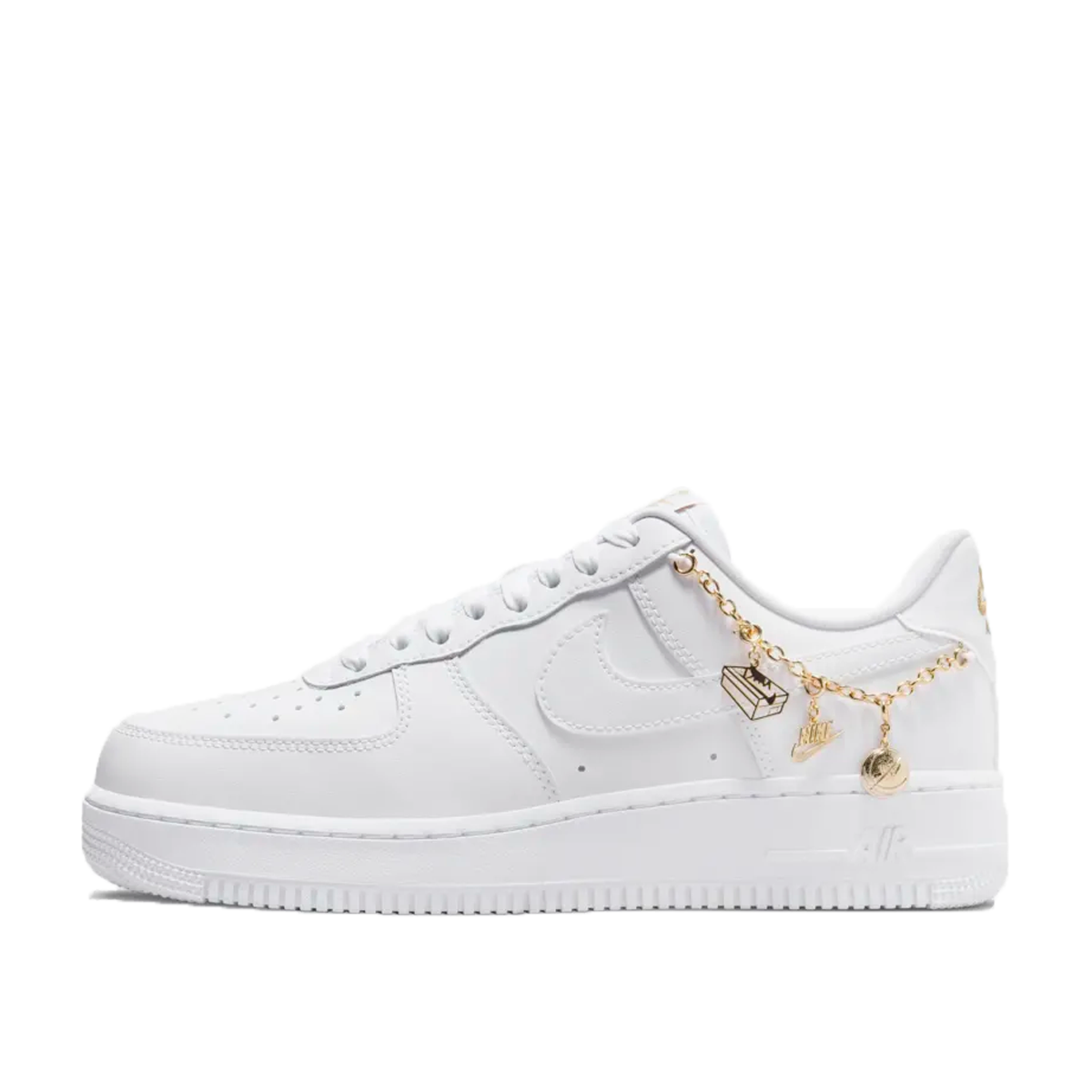 Nike Air Force 1 WMNS White Pendant (2021) WHITE/WHITE/METALLIC GOLD sneaker – authenticated on KLEKT