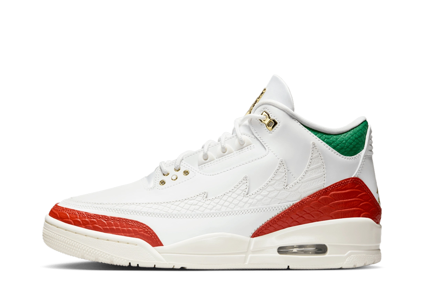 Air Jordan 3 'El Vuelo' (2025) White/Red/Green sneaker – authenticated on KLEKT