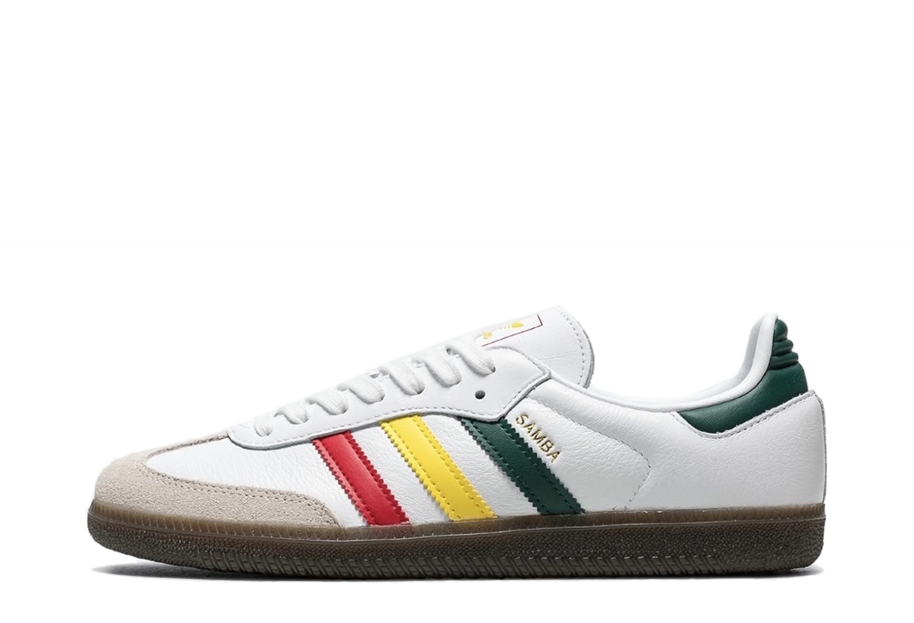 Adidas Samba OG 'White' - Rasta Pack (2024) Cloud White/Yellow/Collegiate Green sneaker – authenticated on KLEKT