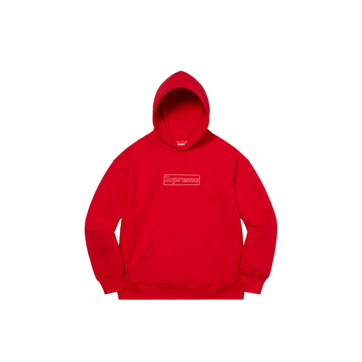 Supreme x KAWS Chalk Logo Hooded Sweatshirt Red (SS21) sneaker – authenticated on KLEKT
