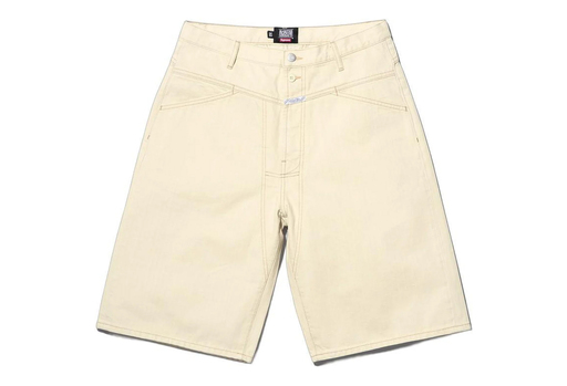 Supreme x Marithé + François Girbaud Seam Baggy Denim Short 'Pale Yellow' (SS25)