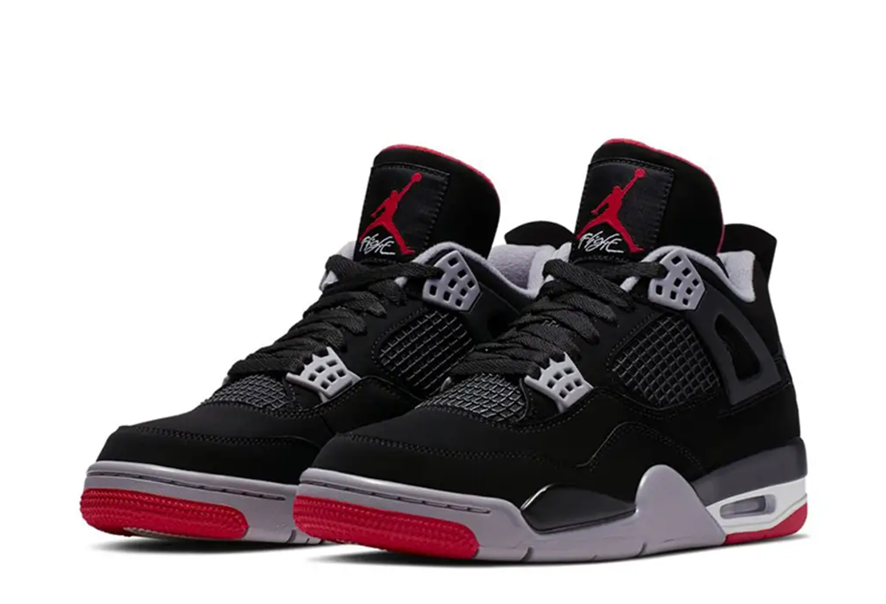 Air Jordan 4 Retro ‘Bred’ (2026) Black/Cement Grey/Summit White/Fire Red sneaker – authenticated on KLEKT